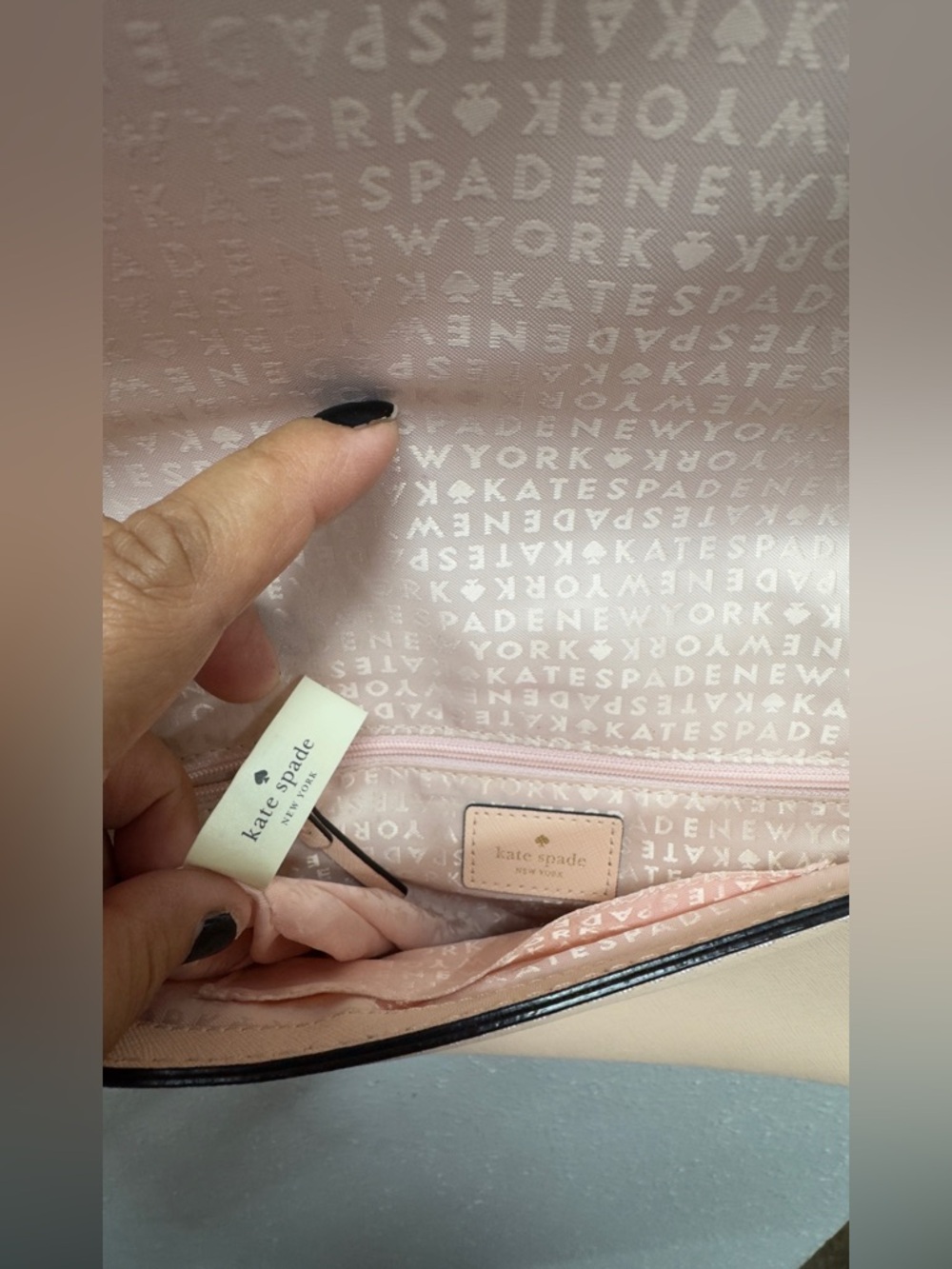 kate spade Black and Blush Two-Tone Chain Shoulder Crossbody - Picture 3 of 4